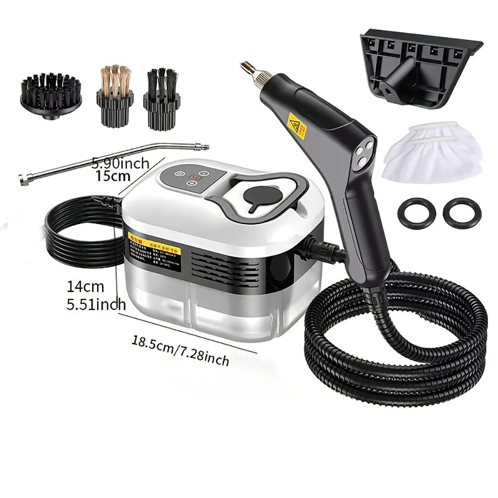 (image for) 1500W Handheld High Pressure Steam Cleaner Household Steam Cleaner Suitable For Kitchen Fumes Sofas Small Air Conditioners Washing Machines