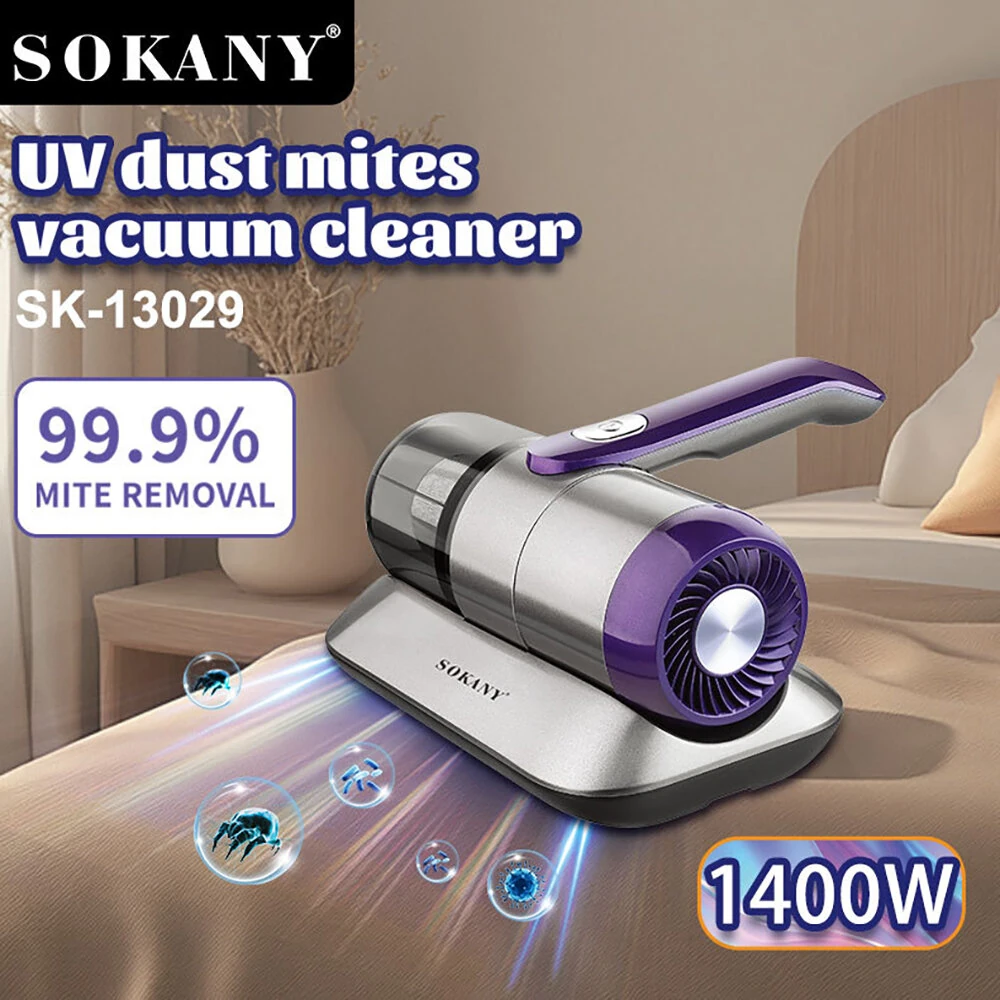 (image for) SOKANY UV Sterilizer Vacuum Cleaner for Home Bedroom Sofa Dust Mite Eliminator Germicidal Disinfection Tool 1400W UV Dust Mites Vacuum Cleaner